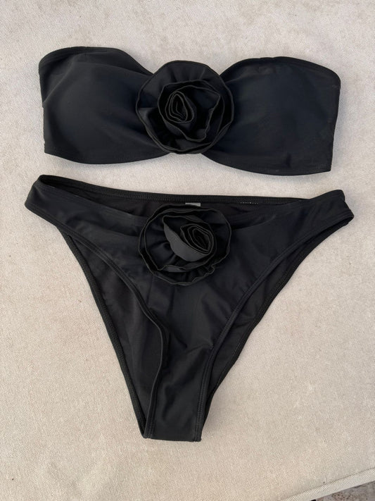 Bikini Flor Negro